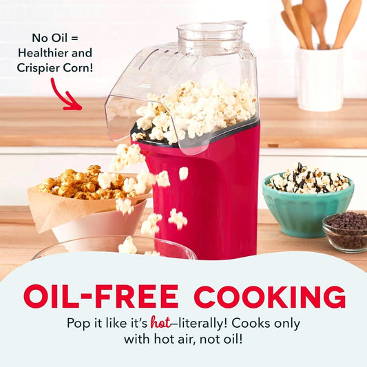 PopEase™ – Compact Hot Air Popcorn Maker for Oil-Free Snacking 🍿