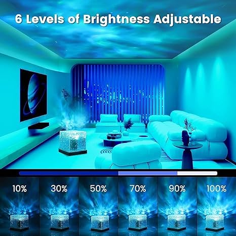 Ocean Glow Night Lamp with Remote 🌊✨| Northern Lights for Room, Lobby, Bathroom