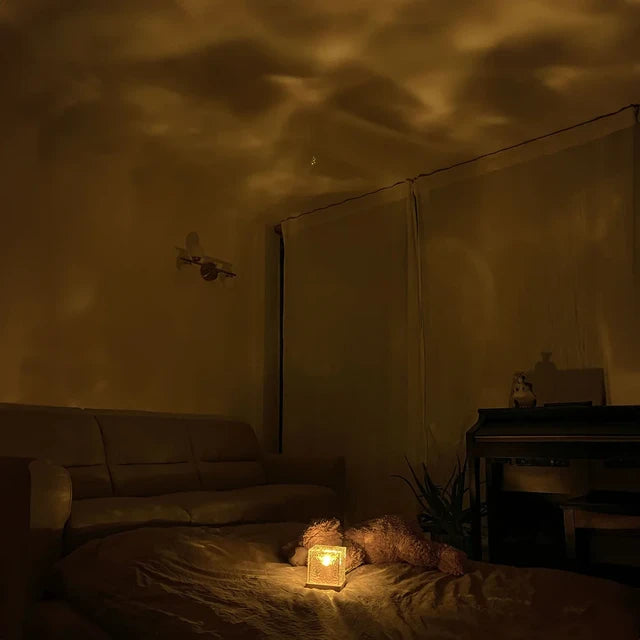 Ocean Glow Night Lamp with Remote 🌊✨| Northern Lights for Room, Lobby, Bathroom