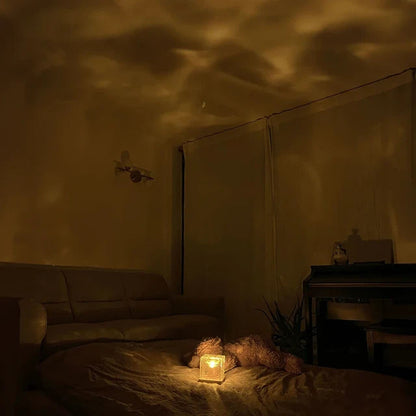 Ocean Glow Night Lamp with Remote 🌊✨| Northern Lights for Room, Lobby, Bathroom
