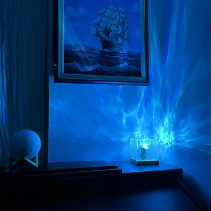 Ocean Glow Night Lamp with Remote 🌊✨| Northern Lights for Room, Lobby, Bathroom