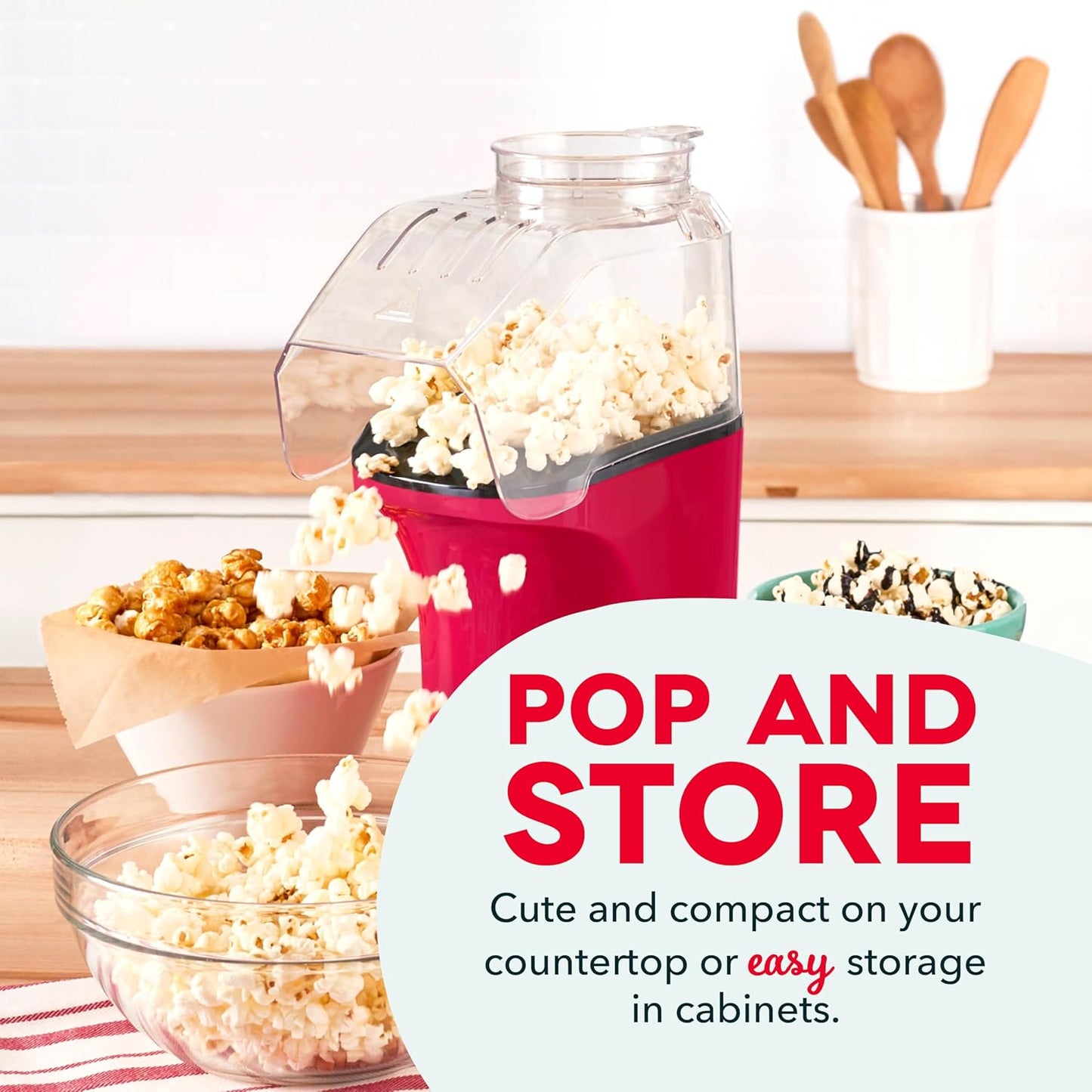 PopEase™ – Compact Hot Air Popcorn Maker for Oil-Free Snacking 🍿