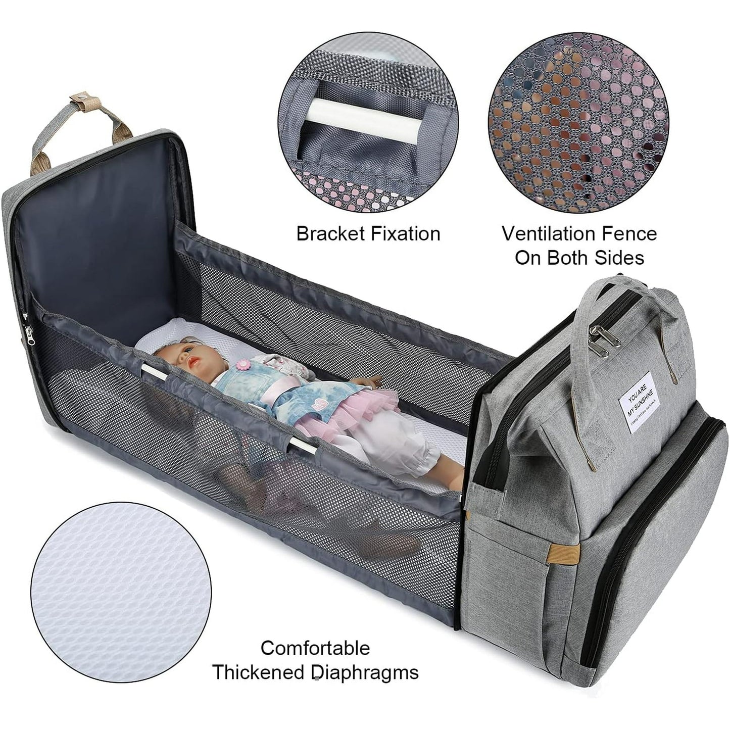 Smart Mommy Diaper Bag with Bassinet 🎒👶