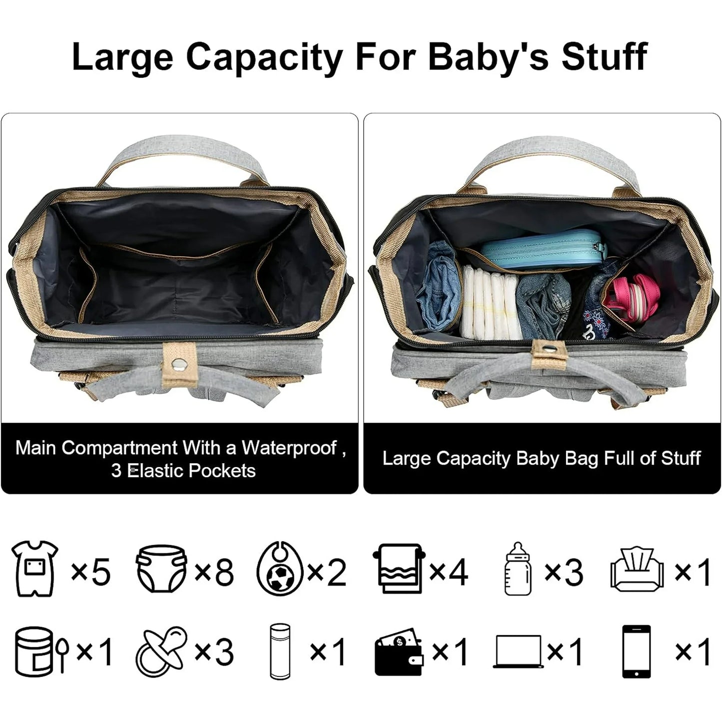 Smart Mommy Diaper Bag with Bassinet 🎒👶