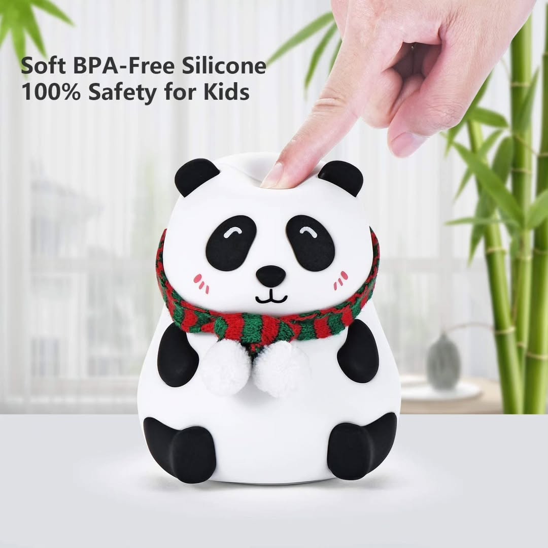 Silicone Panda Night Lamp – Soft, Rechargeable, and Touch-Controlled Lighting