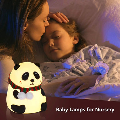 Silicone Panda Night Lamp – Soft, Rechargeable, and Touch-Controlled Lighting