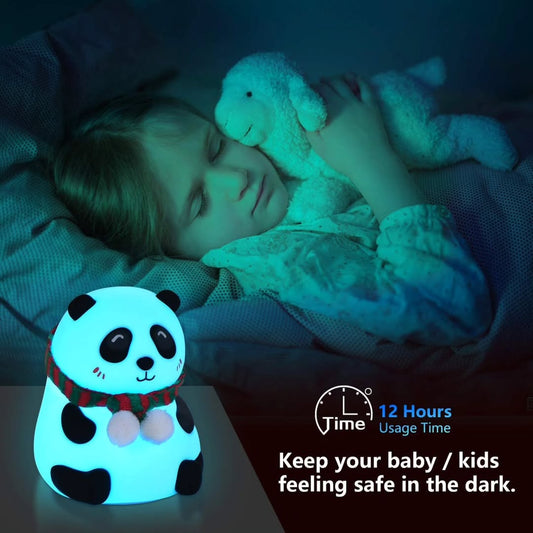 Silicone Panda Night Lamp – Soft, Rechargeable, and Touch-Controlled Lighting