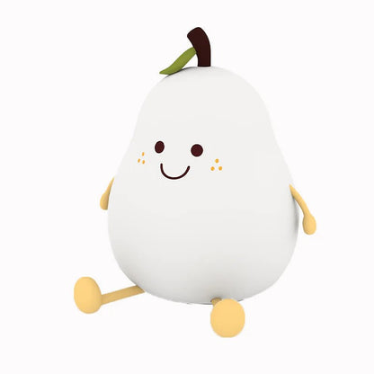 🍐Silicone Pear Lamp ✨ Soft, Rechargeable, and Touch-Controlled Night Light