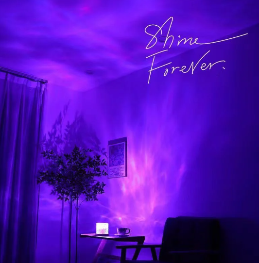 Ocean Glow Night Lamp with Remote 🌊✨| Northern Lights for Room, Lobby, Bathroom