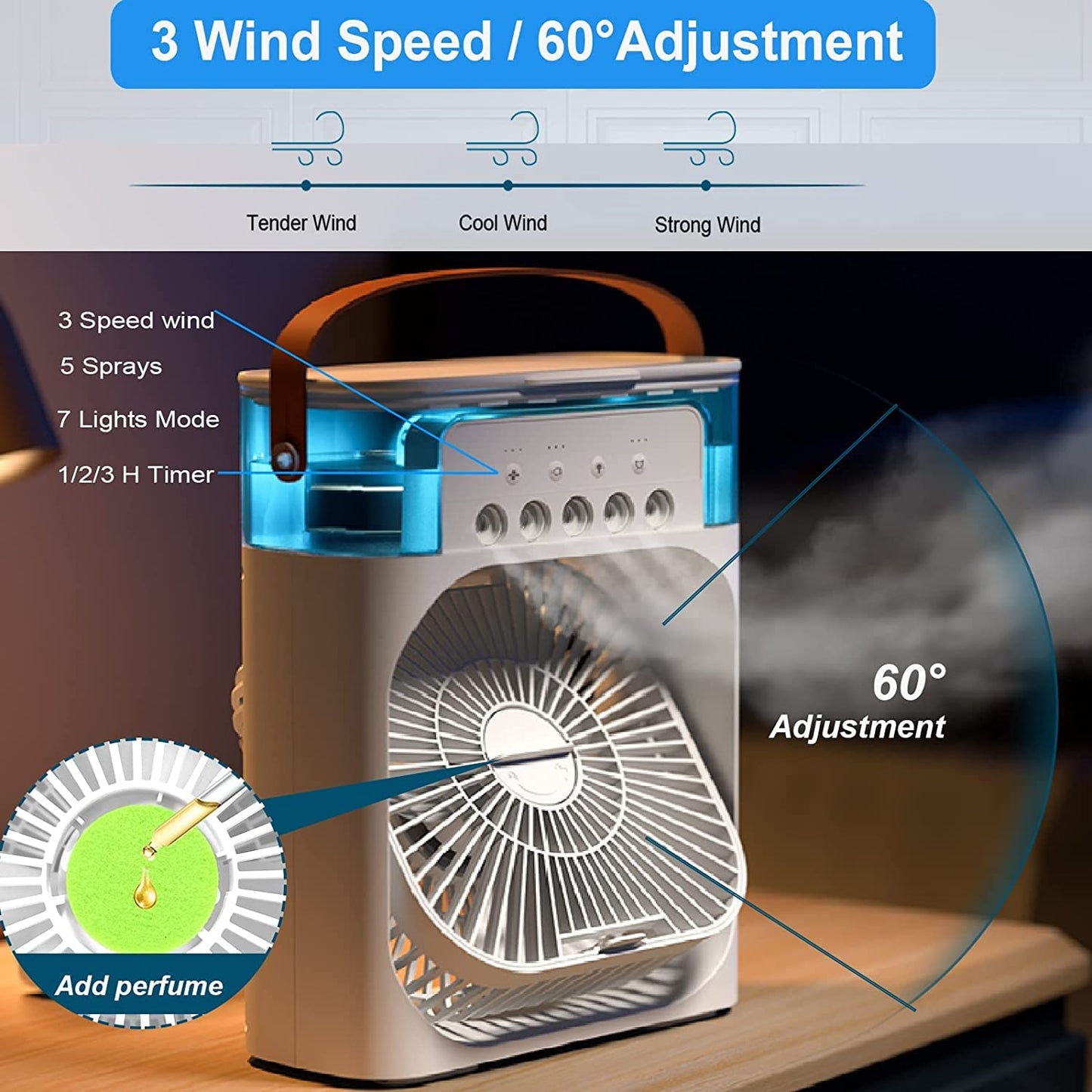 FrostFlow™️- Compact & Powerful Portable Air Cooler ❄️